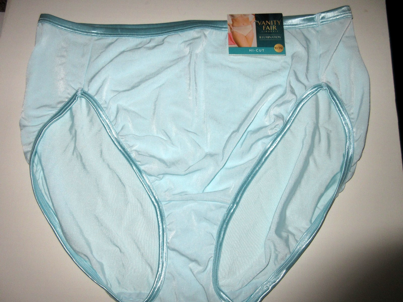 Vanity Fair HI-CUT Brief Body Shine Illumination Talisman Blue nylon Size 10/3XL