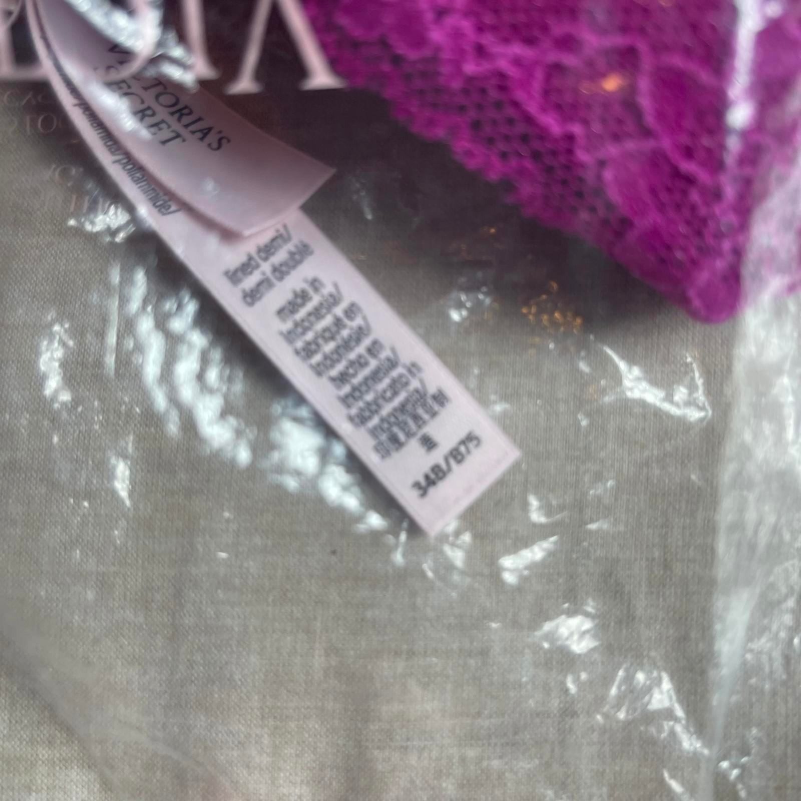 Purple Star Sheer Mesh Ruffle Cheeky Panties & Posey Lace Lightly Lined Demi Bra