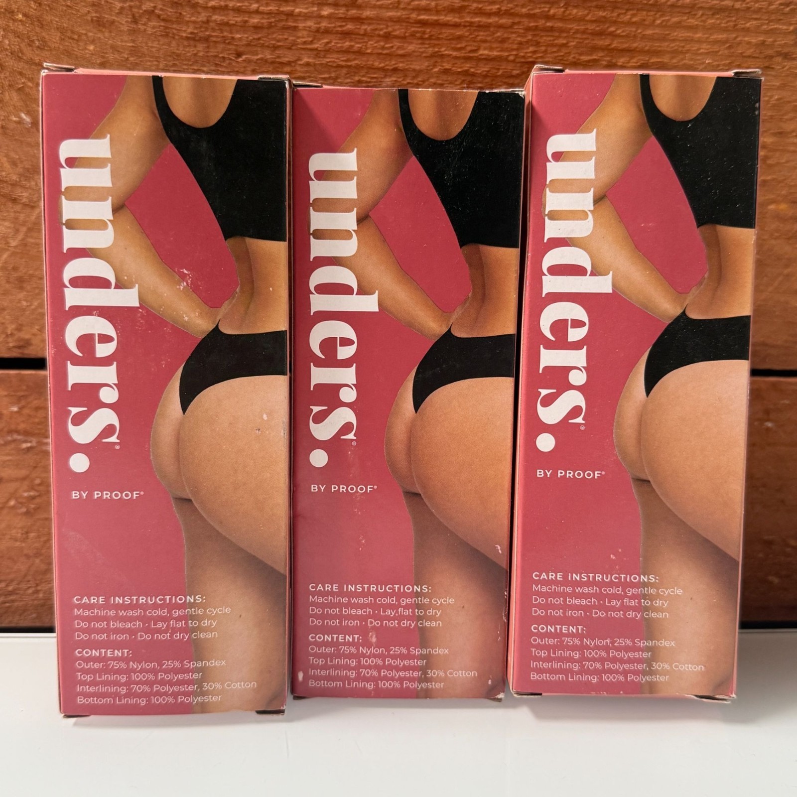 Proof Unders Leakproof Thong Period Underwear Light Absorbency XL 3 Pack NIB