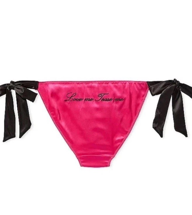 Victoria’s Secret Cheeky Panty Bow Tie Size XSmall Satin Tease