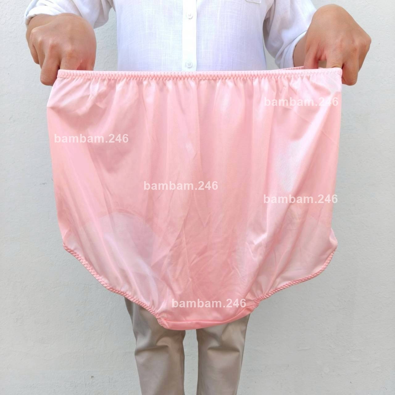 Vintage Silky Nylon Underwear Plus Size 4XL Whole Nylon Panties Briefs High Chub