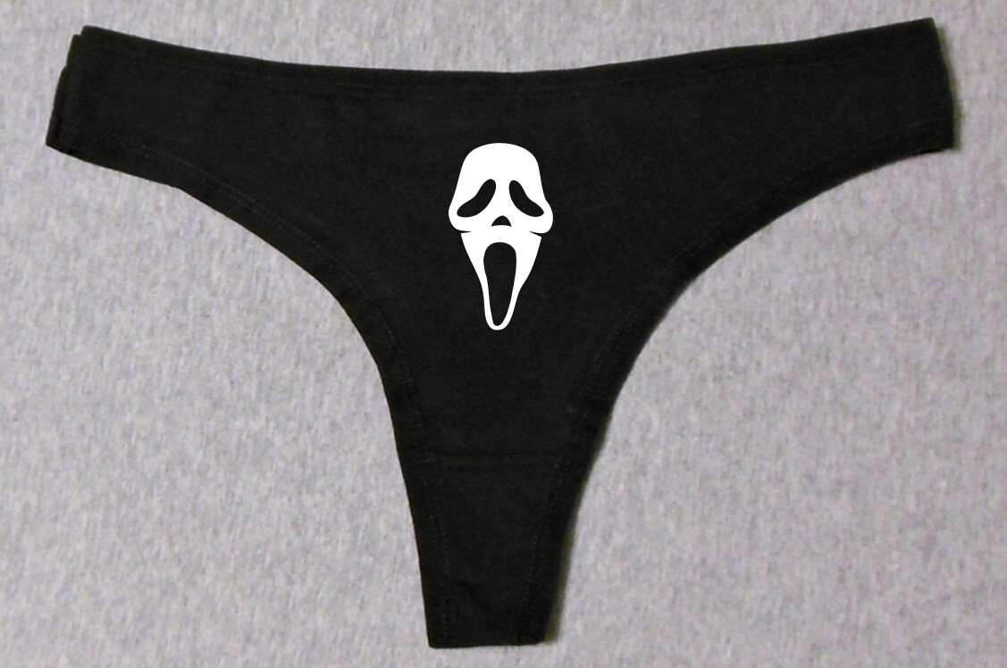 Scream Ghostface Halloween Costume Sexy Cosplay Glow In Dark Slut G-String Thong