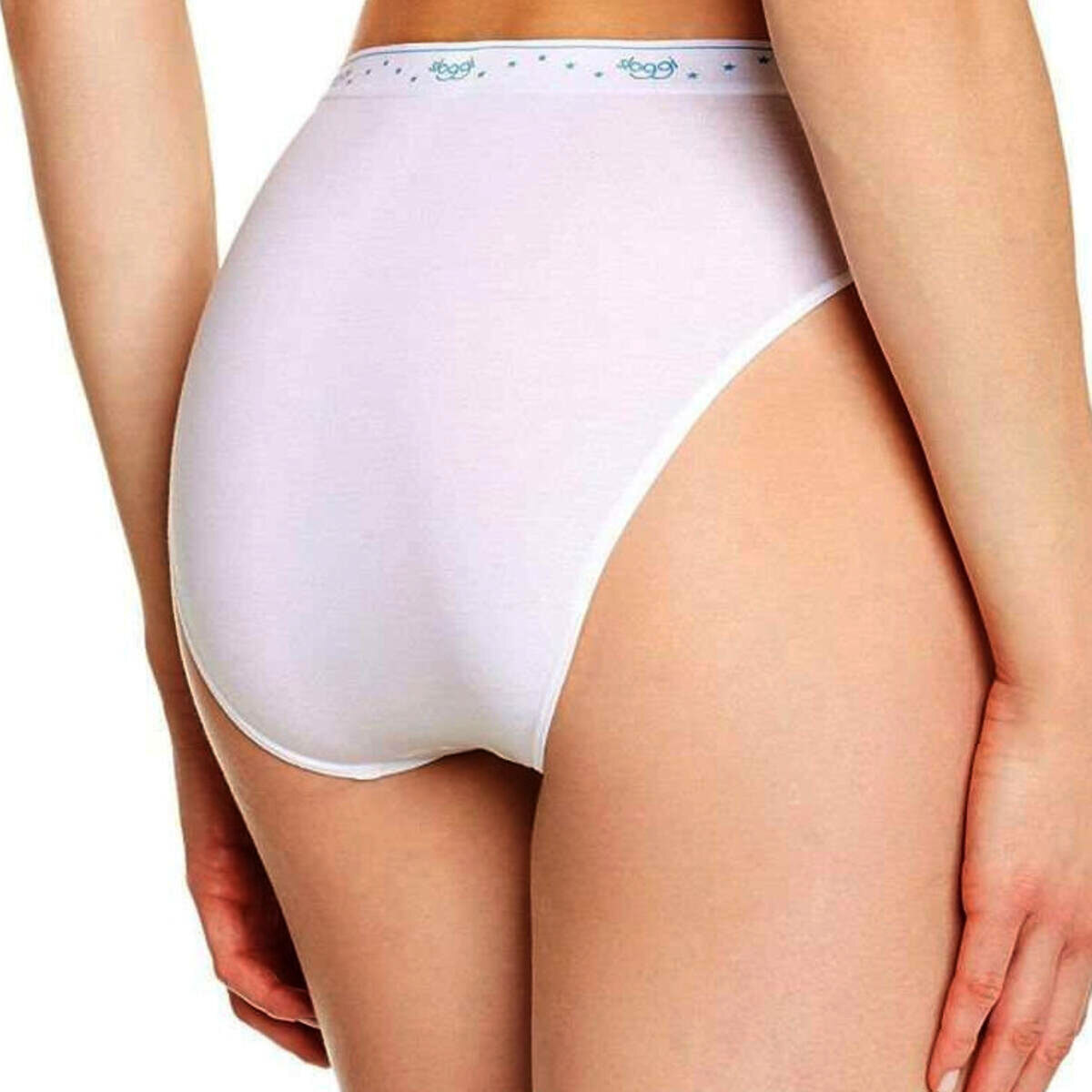 4 Women’s Sloggi 100 Tai Stretch Cotton Briefs, Stretch Logo Art 100 Tai