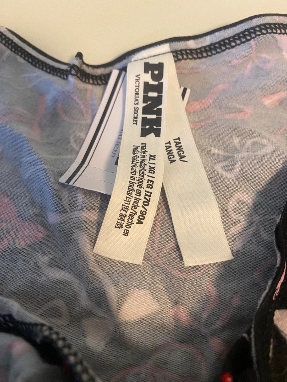 New Victoria’s Secret Pink Tanga XL bows NWT