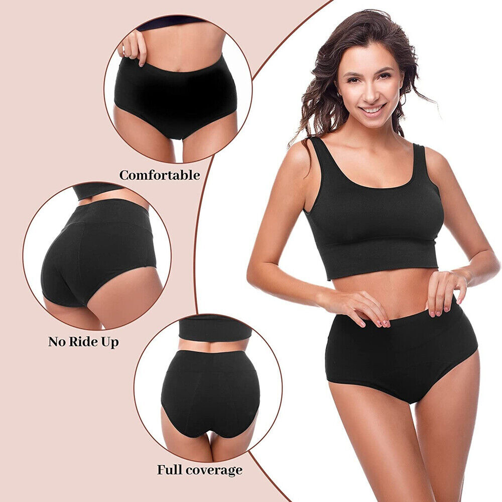 Women 6Pc Leakproof Underwear Incontinence Protective Discreet Leak Proof Pants