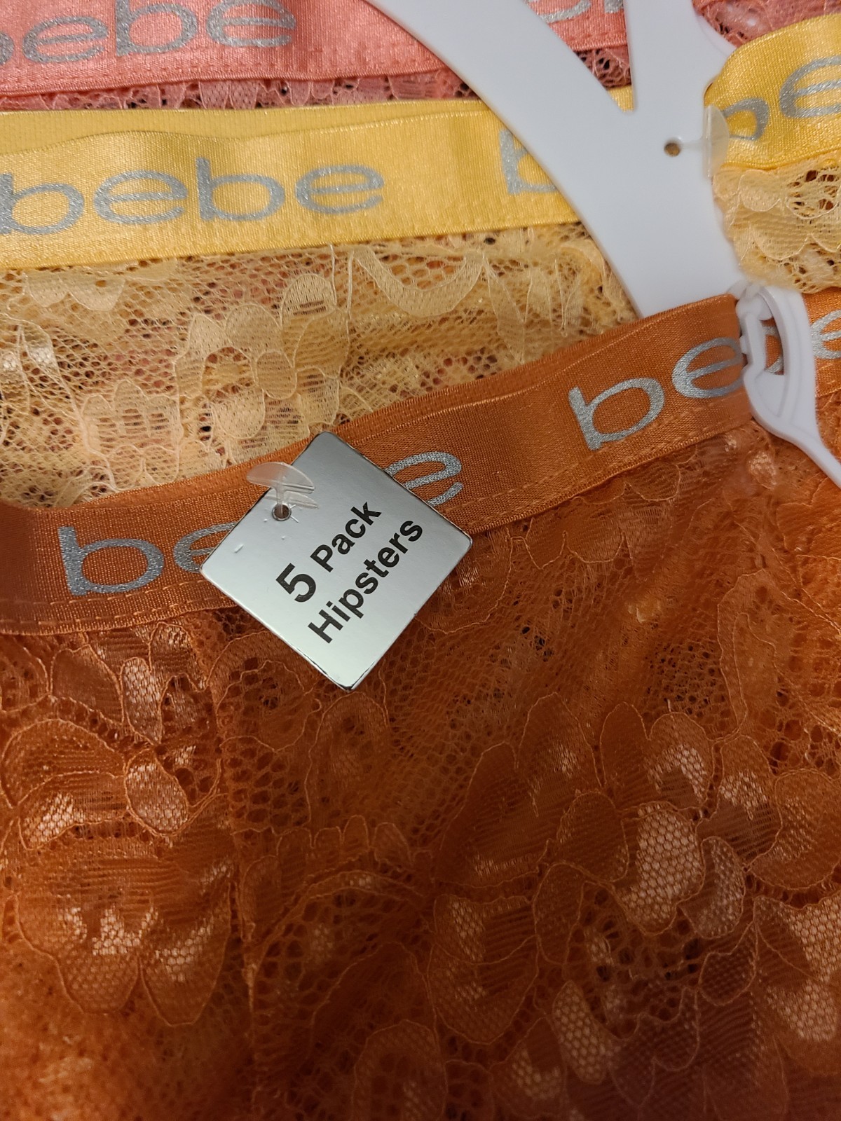 New Bebe 1x Lace 5 Pack Hipster Underwear