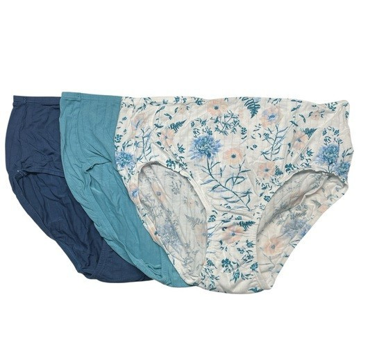 Jockey~Set of 3~Supersoft Breathe Brief Panties~Size 6~Floral Tea~A690992 13431
