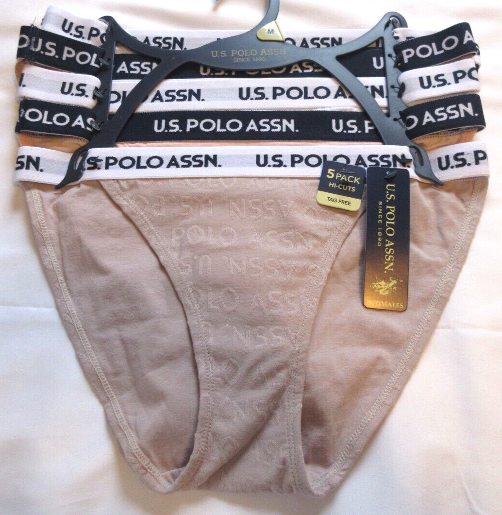 U.S Polo Assn 5 pack Hi – Cuts Tag Free Women’s Underwear Size M