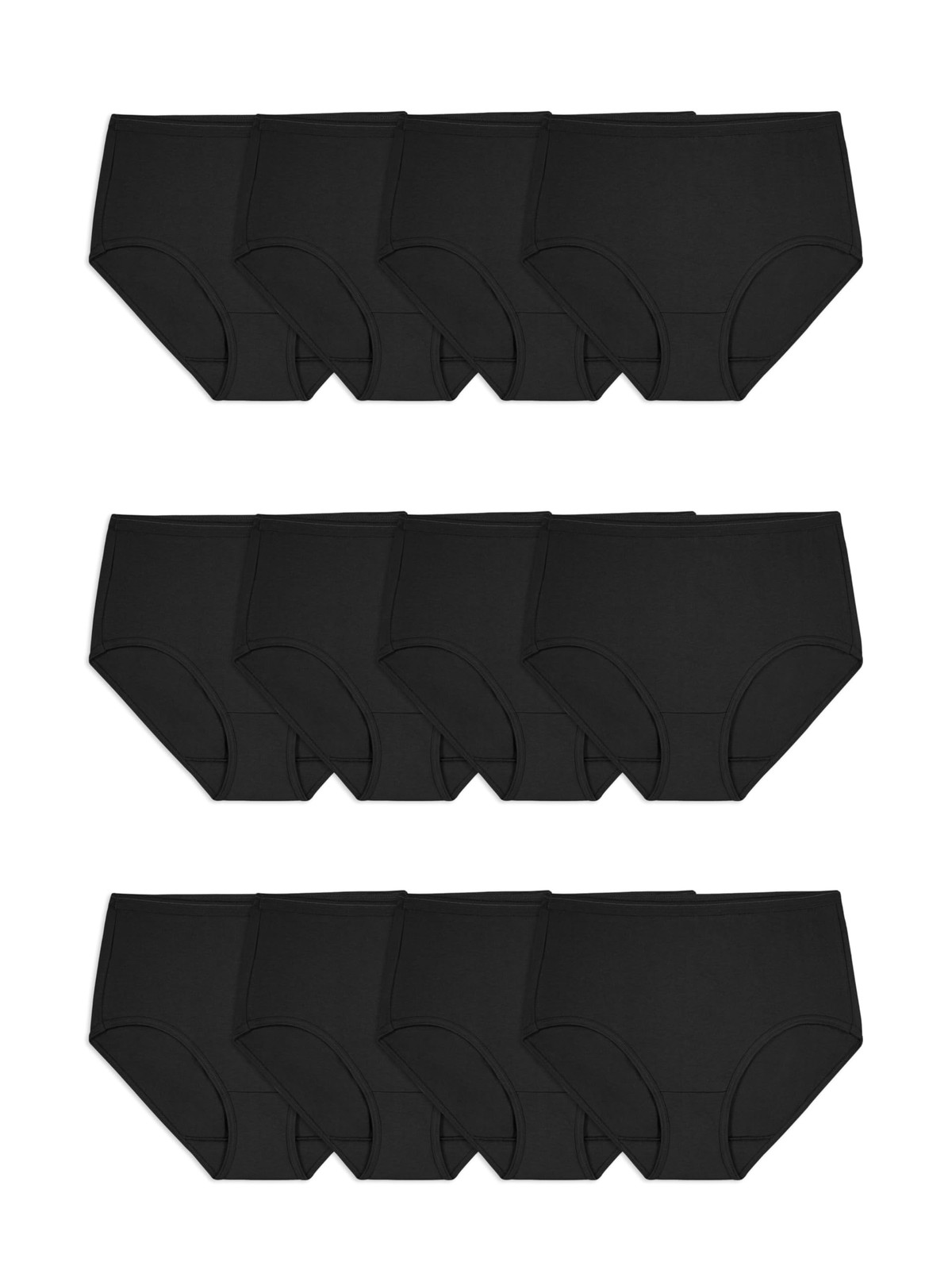 Fruit Of The Loom Women’s Plus Size Eversoft Cotton Underwear Tag Free Black 7