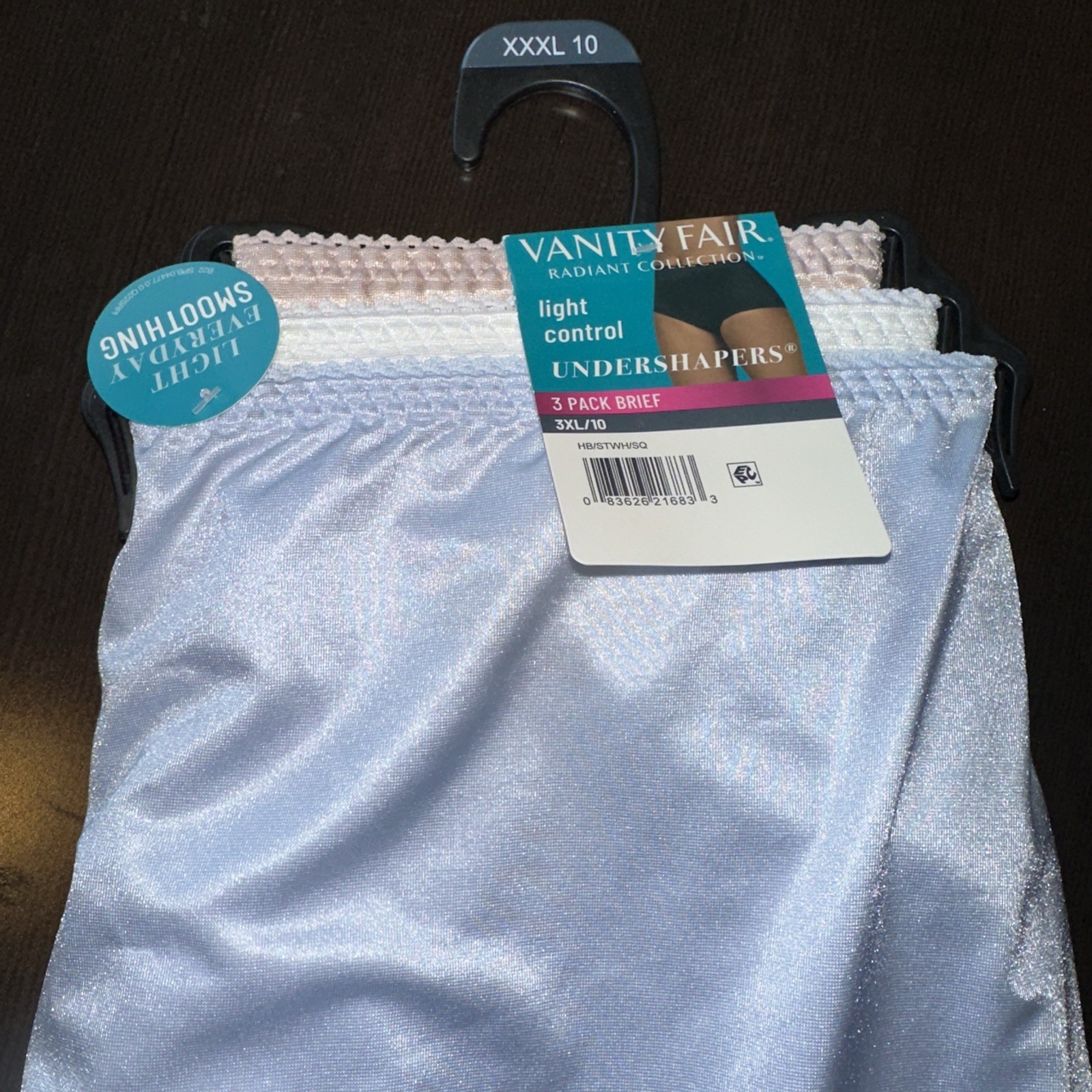 Vanity Fair Radiant Undershapers Brief Underwear 3 Pair Nylon Women 3XL/10