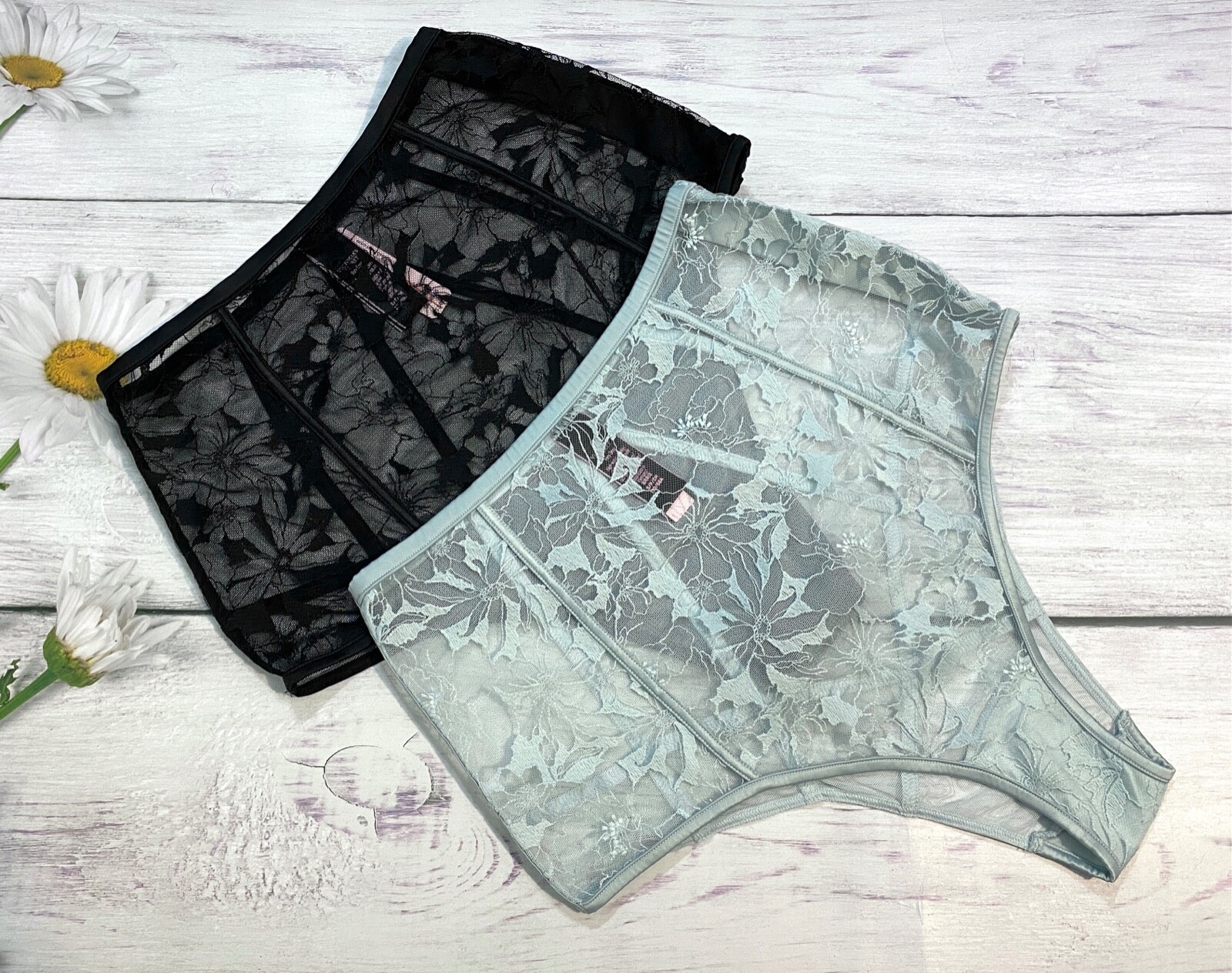 Victoria’s Secret Luxe Lingerie Embroidered Lace High Rise Cheeky Panty XS S M L