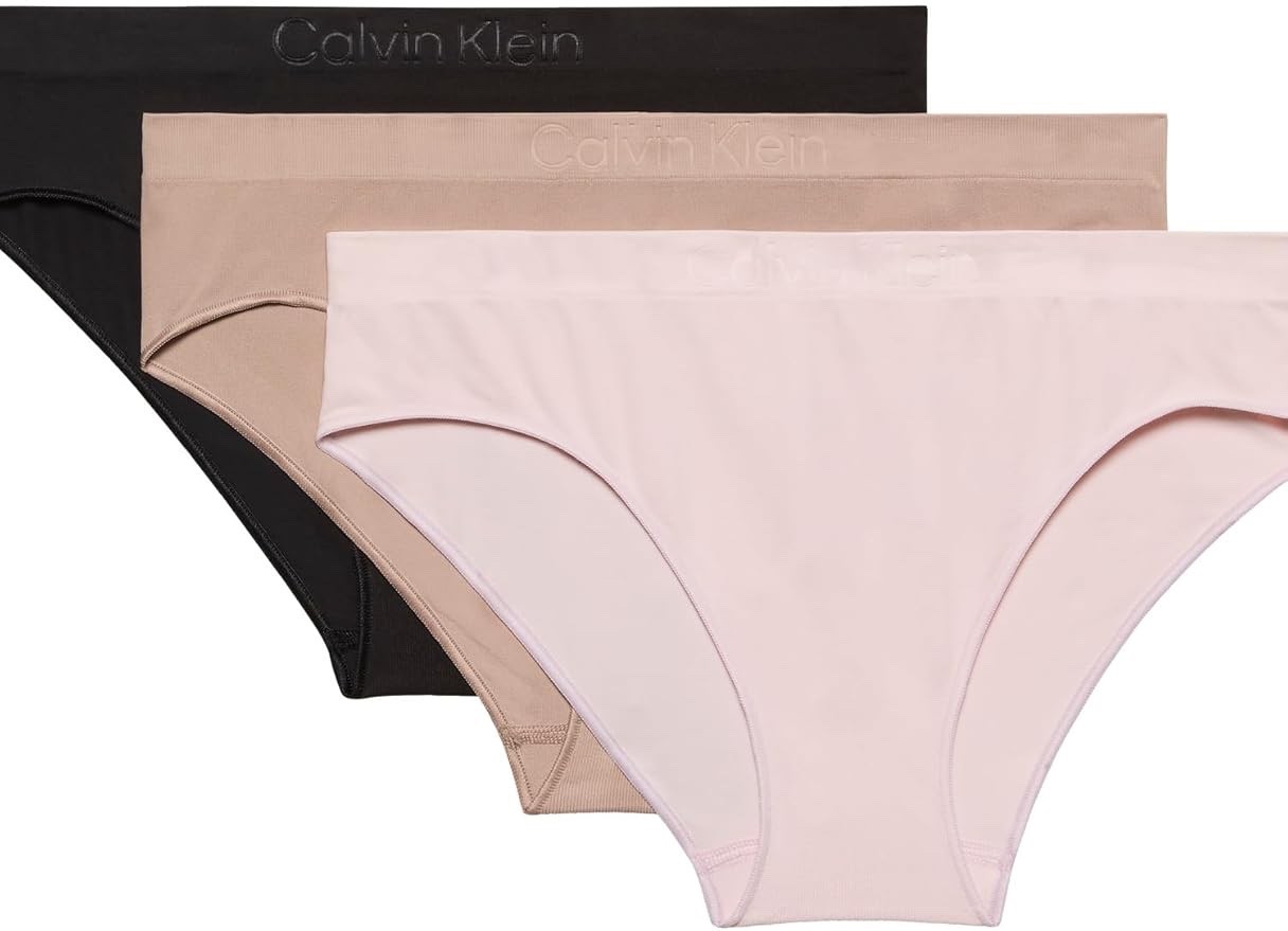 Calvin Klein Bonded Flex Seamless Mid Rise Bikini Panties Medium 3 Pack NEW