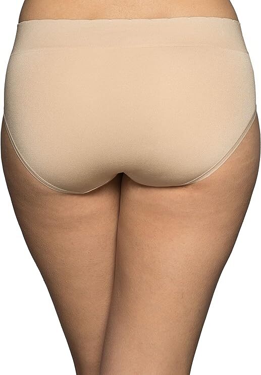 3 Pack Vanity Fair Women’s No Pinch No Show Seamless Hipster Panty Beige