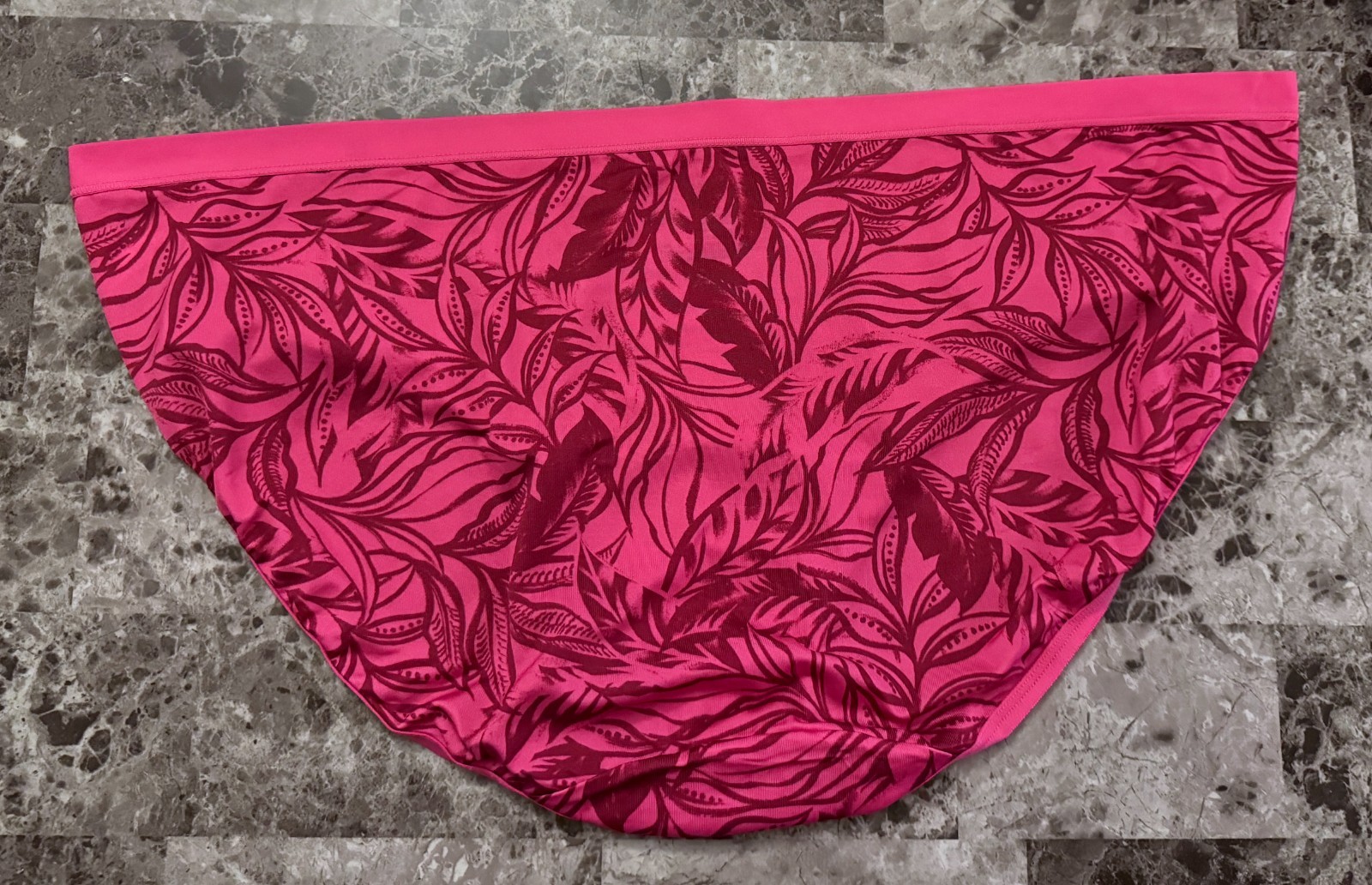 NWT CACIQUE LANE BRYANT 22/24 SMOOTH PINK PALM FERN NO SHOW HIPSTER PANTIES