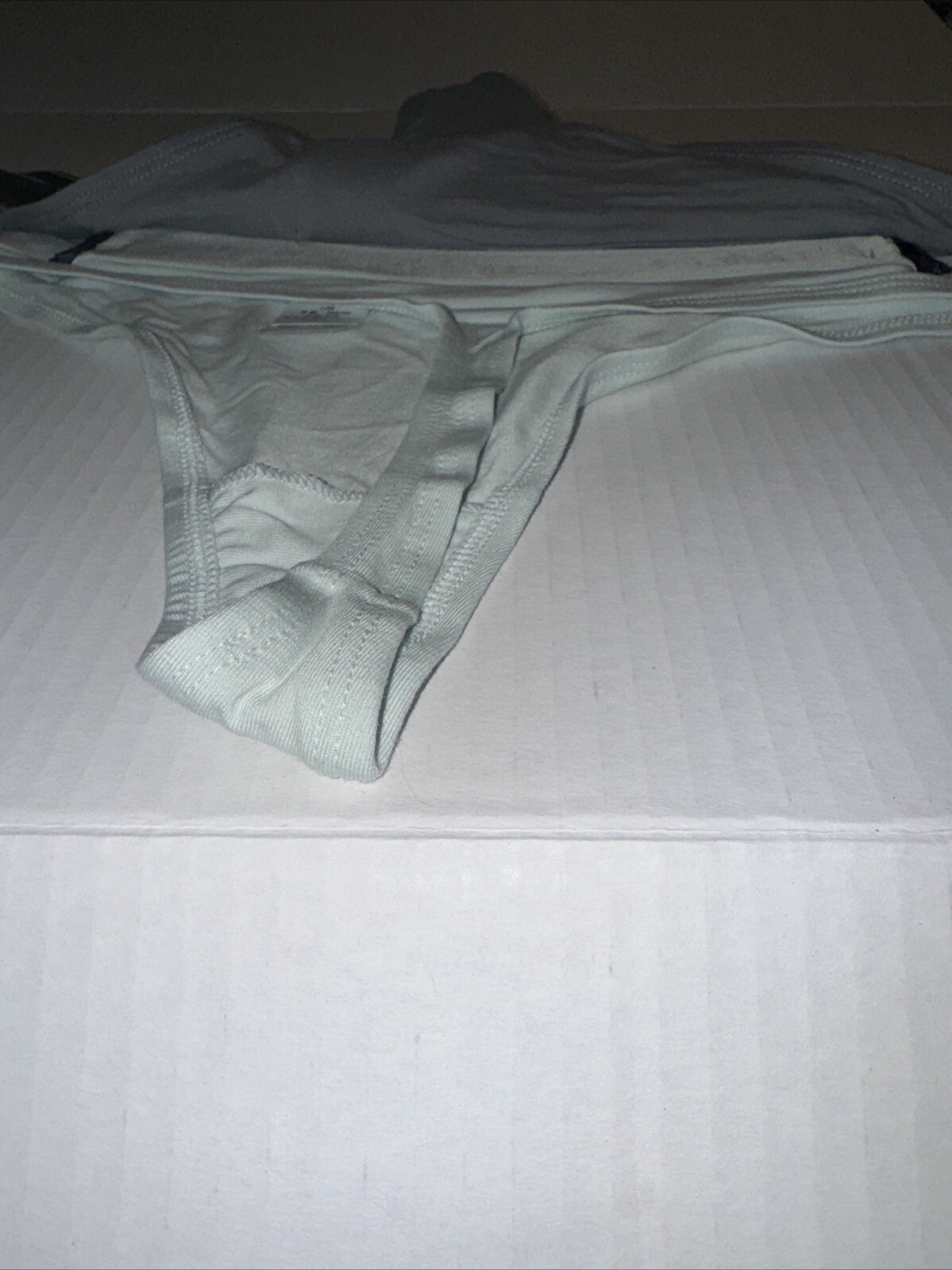 Calvin Klein SET of 3 Black Gray & Blue Thong Panties NEW L