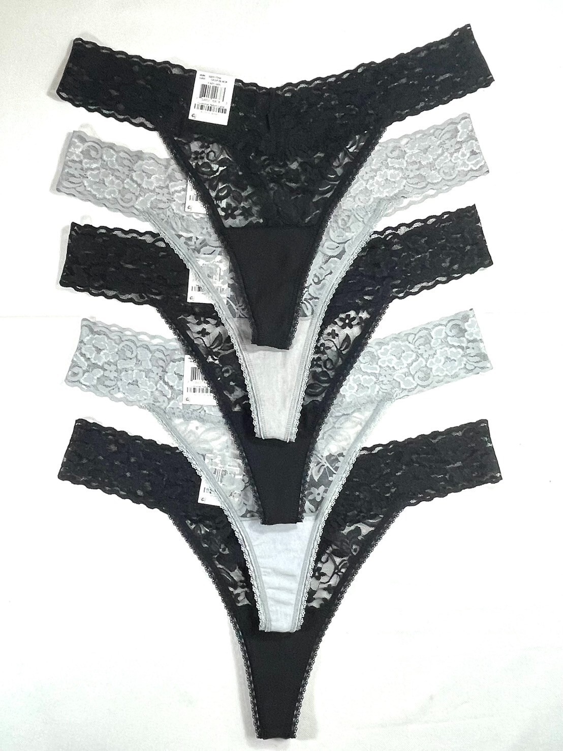 NWT 5-Pack INC International Concepts Women’s XL Lace Thong Underwear Assorted