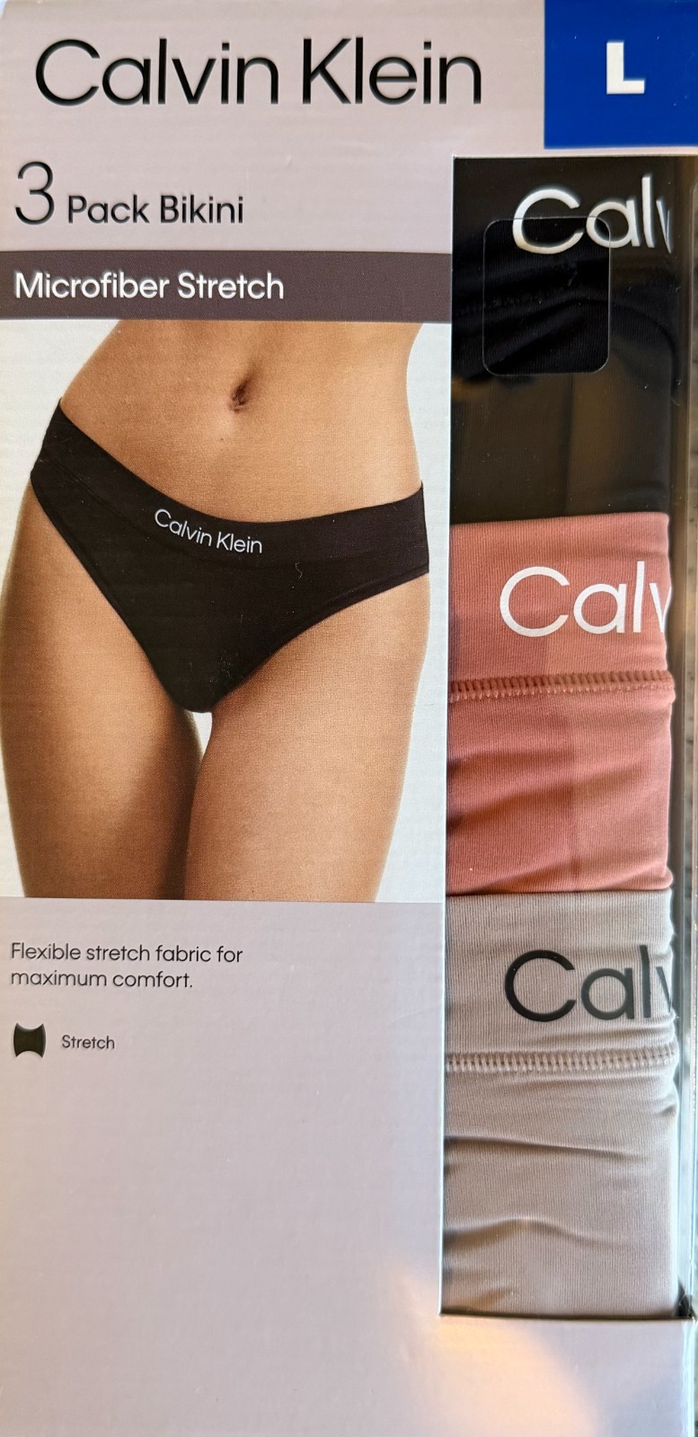 (3 Pack) Calvin Klein Bikini Panty (Grey, Black, and Pink ) FREE SHIPPING!!