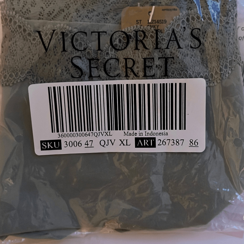 Victoria’s Secret, pink, no-show, cheekster panty. Size XL Indonesia, green with
