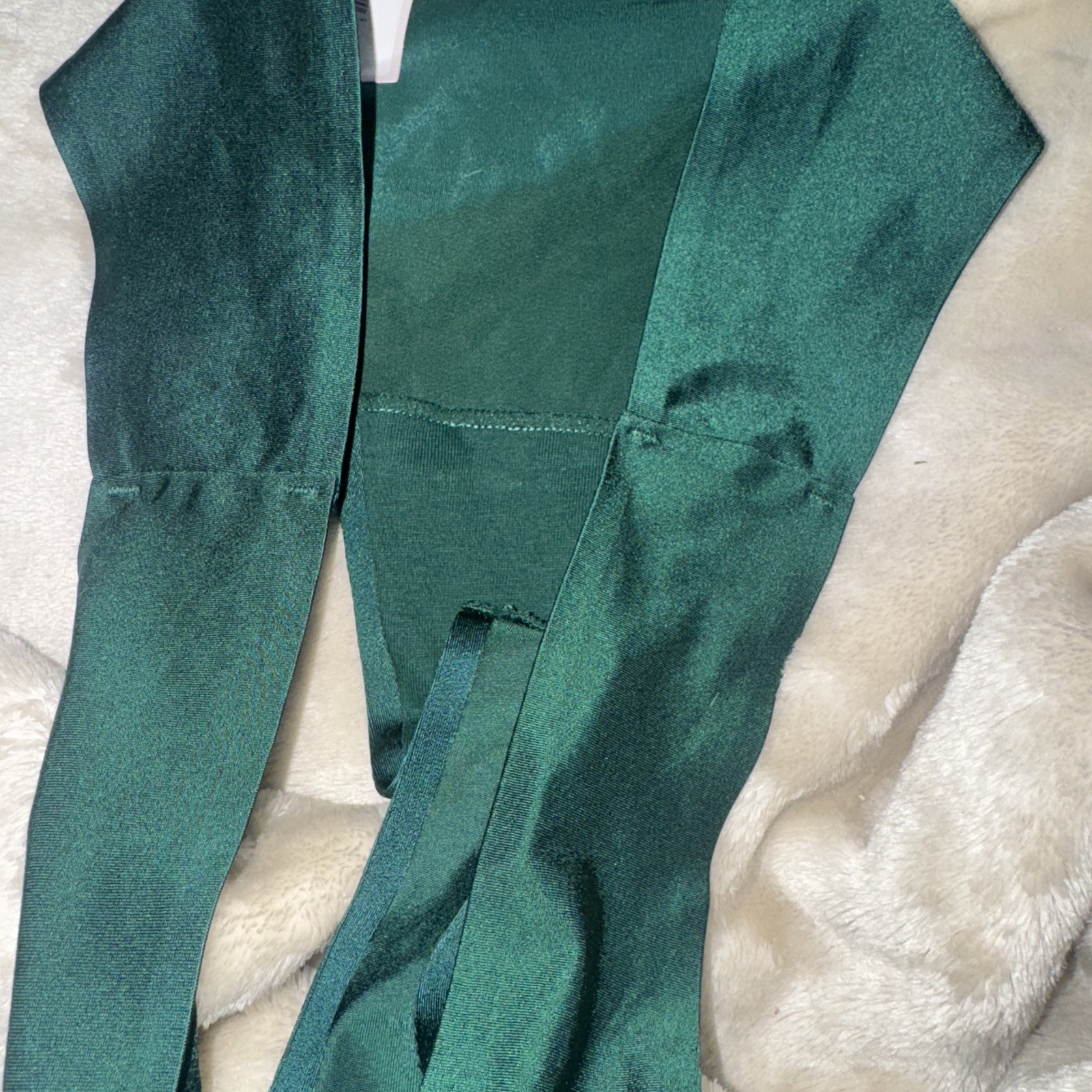 NWT Womens Auden Dark Green Thong Size XL Black Second Skin