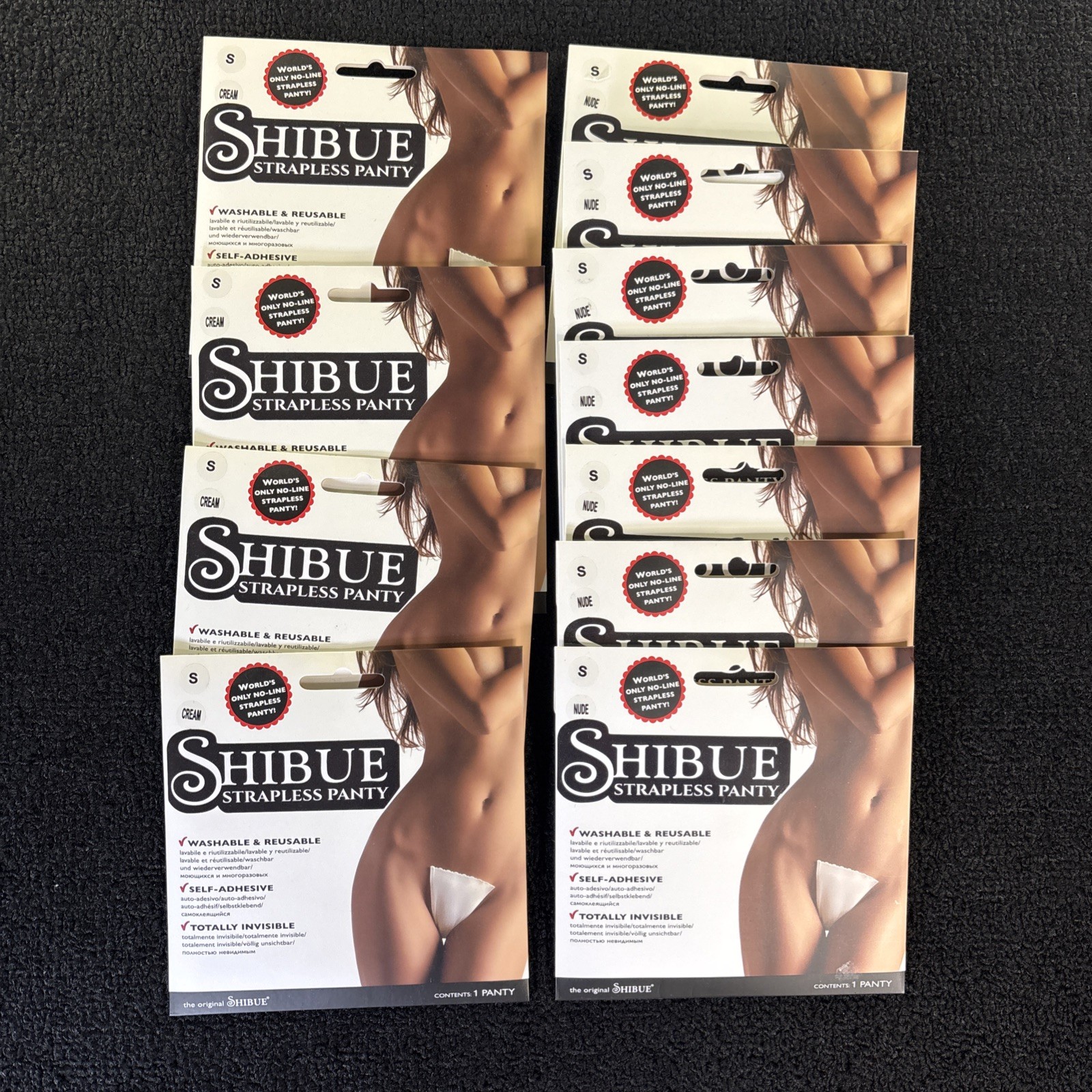 SHIBUE Women’s Small Strapless Panty Mix Lot (11) 7-Nude, 4-Cream The Original.