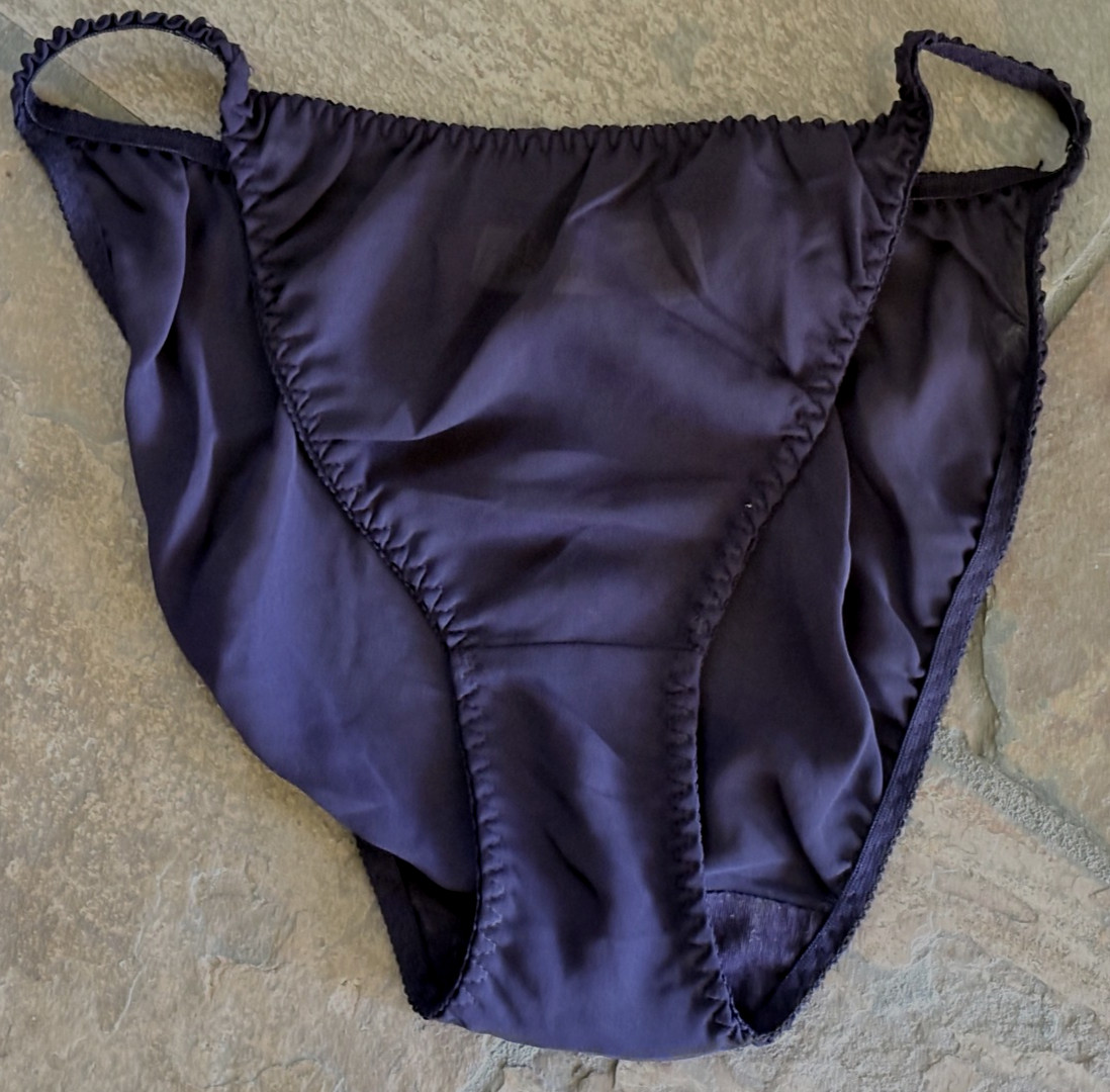 VICTORIA’S SECRET Large ULTRA Sheer String Bikini Hi Cut Panties Vintage