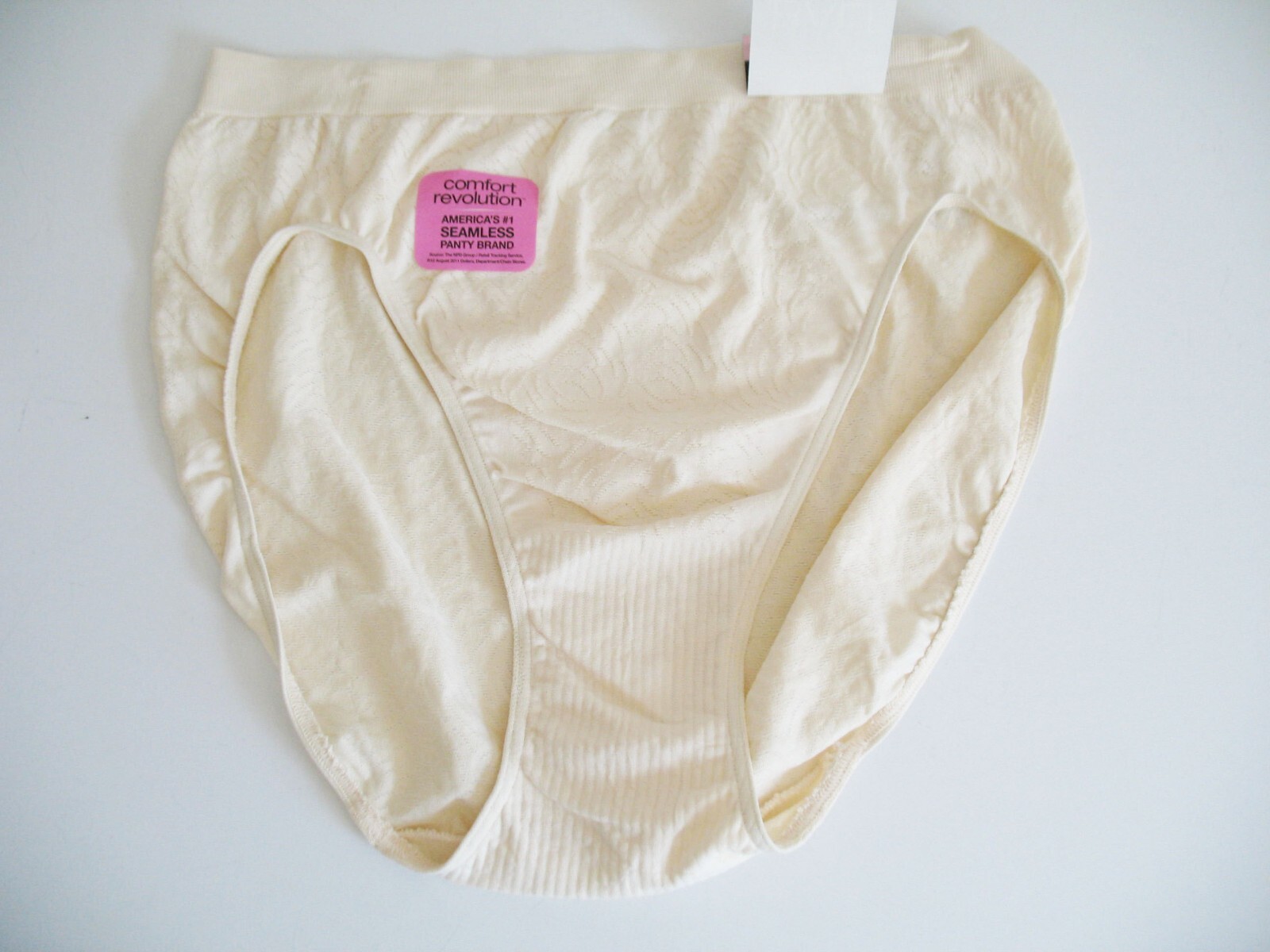 2 Bali Comfort Revolution Seamless Hi Cut Underwear Light Beige 303J Sz 10/11
