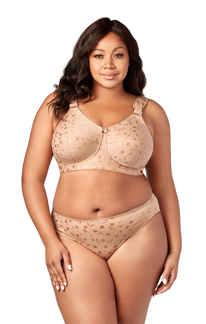 Elila Mocha Jacquard Plus Size Panty 3405 Medium Coverage to Size 10XL