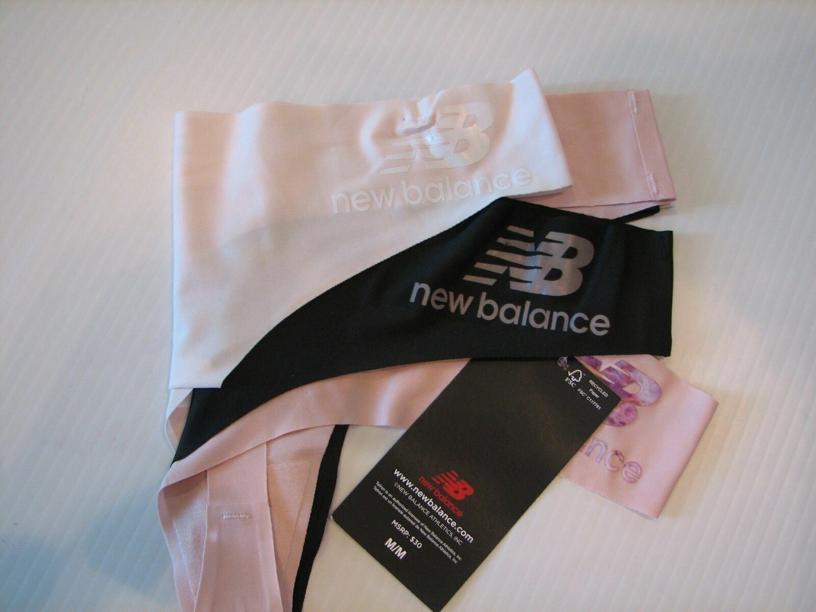 New Balance Laser Cut Thong Underwear 3 Pair Women’s L Sporty Blush Pink Black