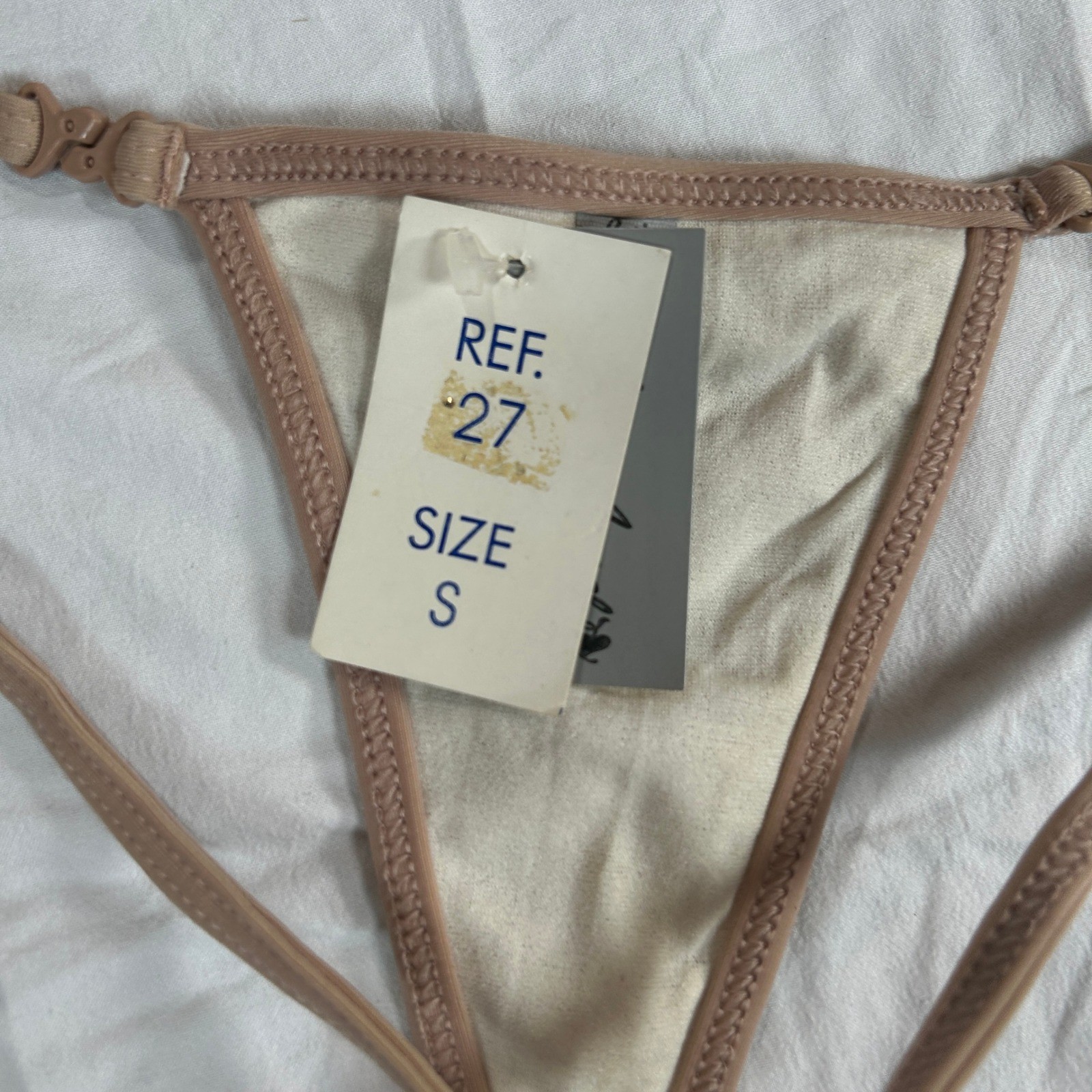Latin Angel VTG Nude G-String Thong Professional Dancewear Made Brazil Small NEW