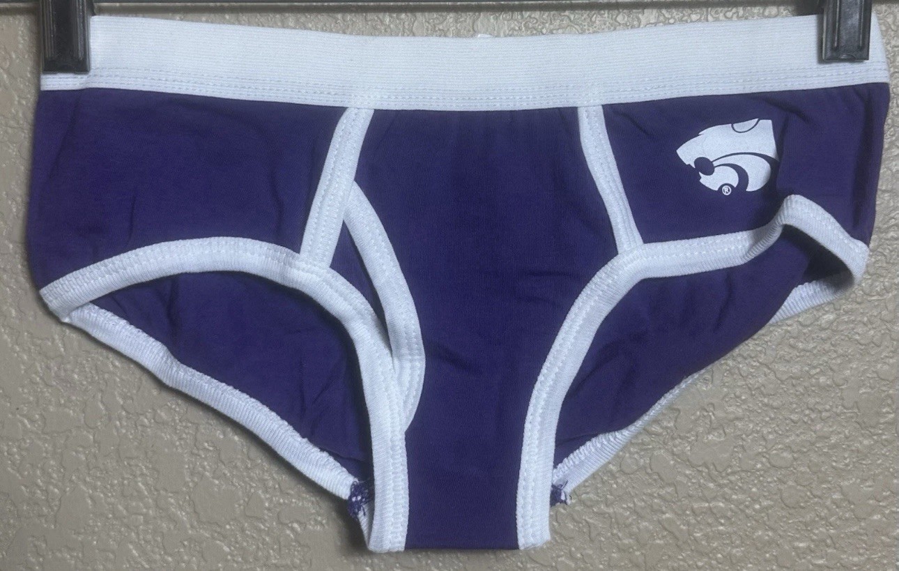 NWT KANSAS STATE UNIVERSITY KSU College Logo Panty Boy Shorts Underwear S Small