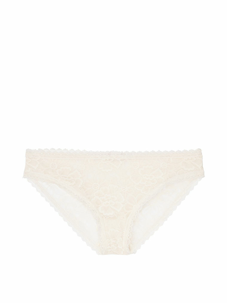 M L XL Coconut White FLORAL LACE THE LACIE Victorias Secret BIKINI Brief Panty