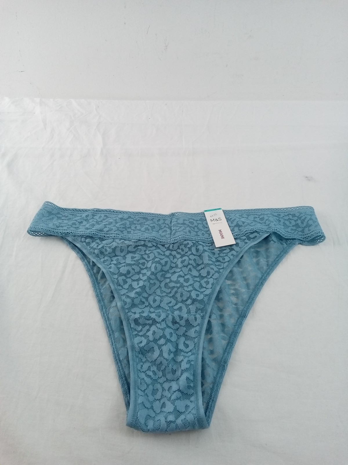 M&S 15pcs Bundle Underwear Green Rib Cotton Blue Leopard Mesh Red Lace Miami New
