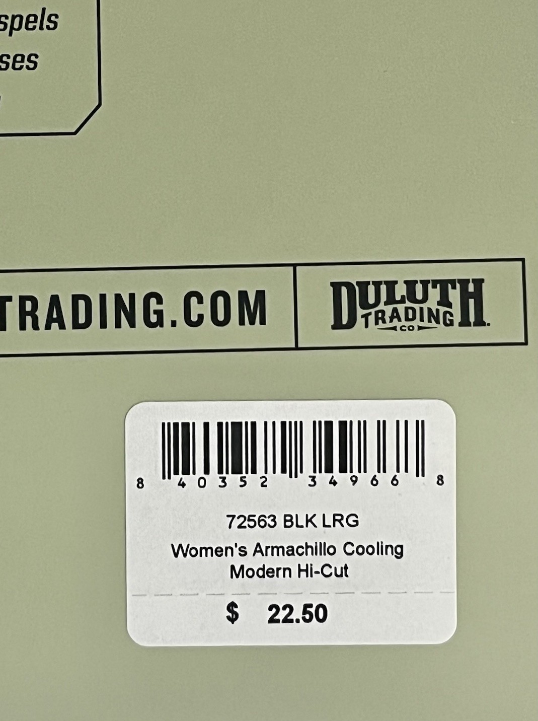Duluth Women’s Armachillo Cooling Underwear Hi-Cut Brief/Black LARGE (14-16) NWT