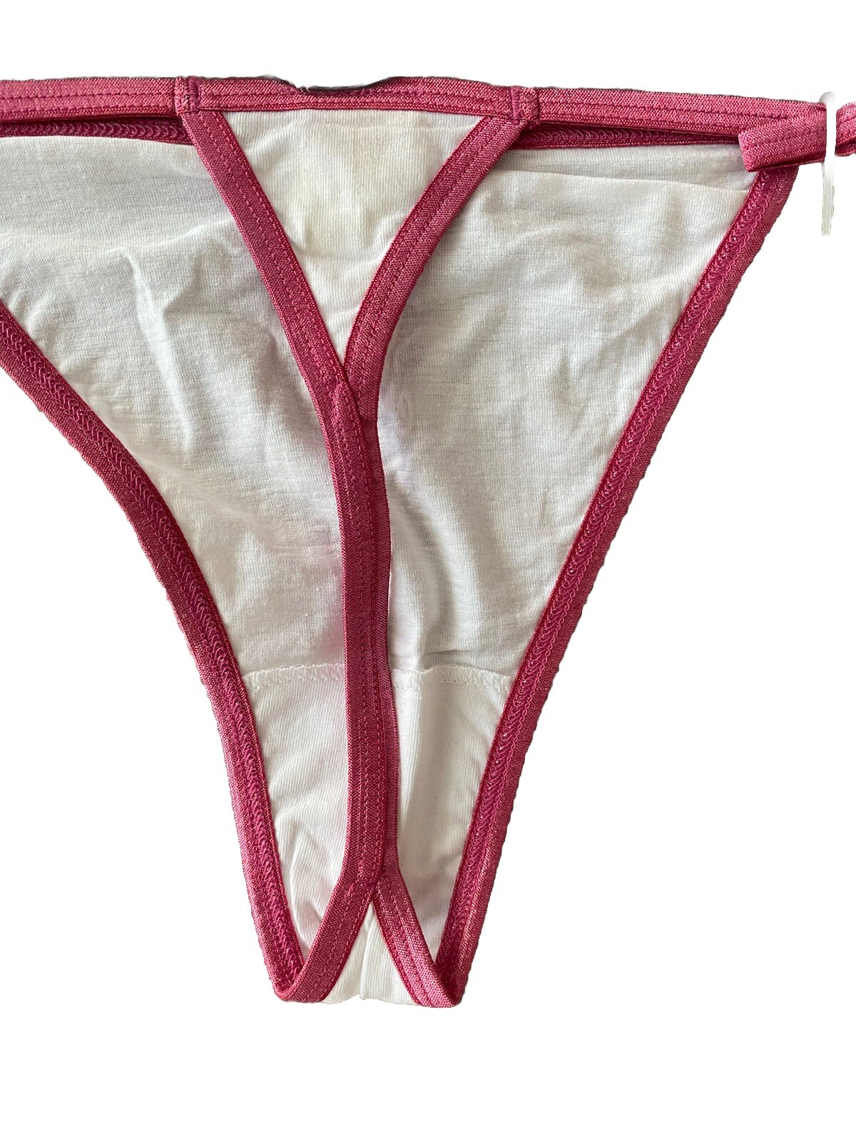 White cheeky chops, puppy Multi Logo, ￼Hana Deka Club Ladies Thong/b Brief SZM/L