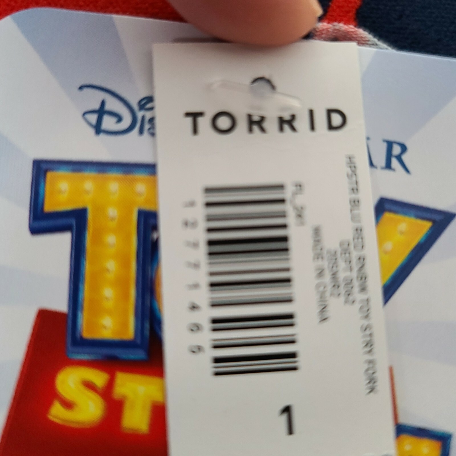 1X 14W 16W Disney Toy Story Forky Hipster Panty Rainbow Cotton Navy Torrid NWT