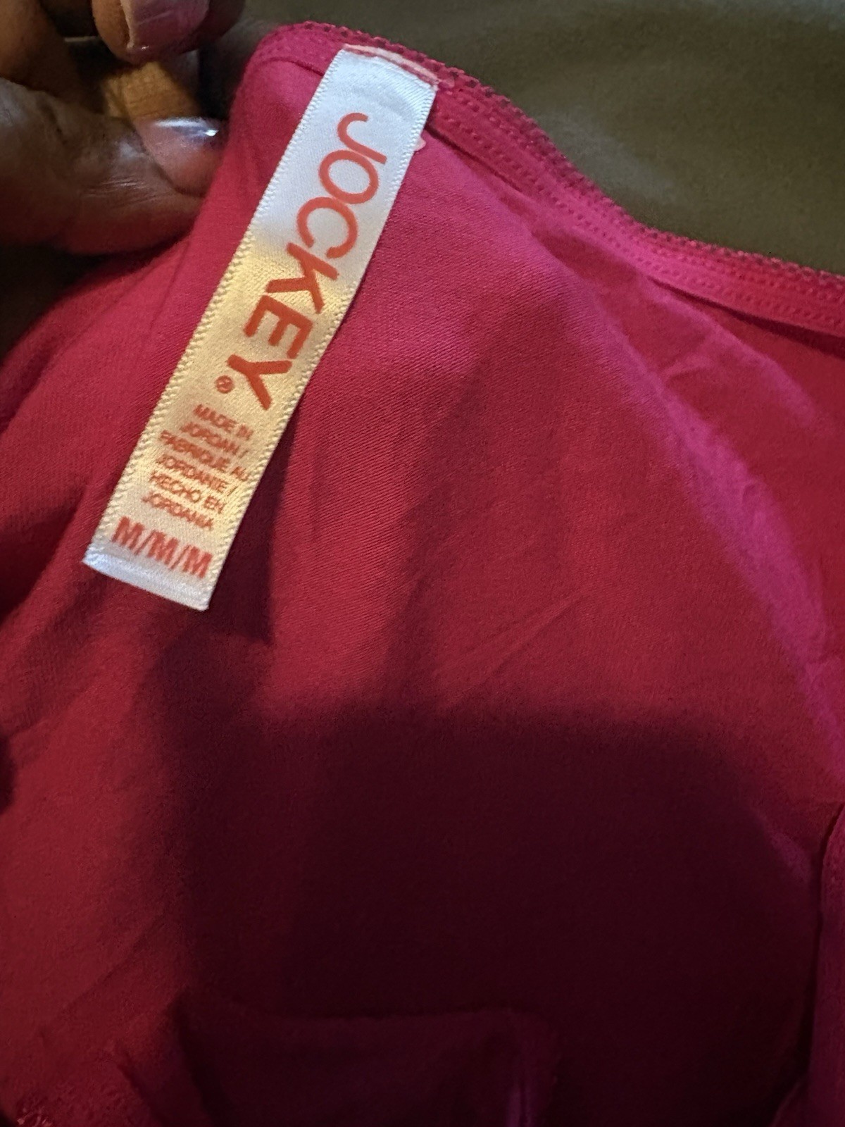 Jockey Women’s Bikini Panties M Pink Solid Cotton/Spandex 1pk
