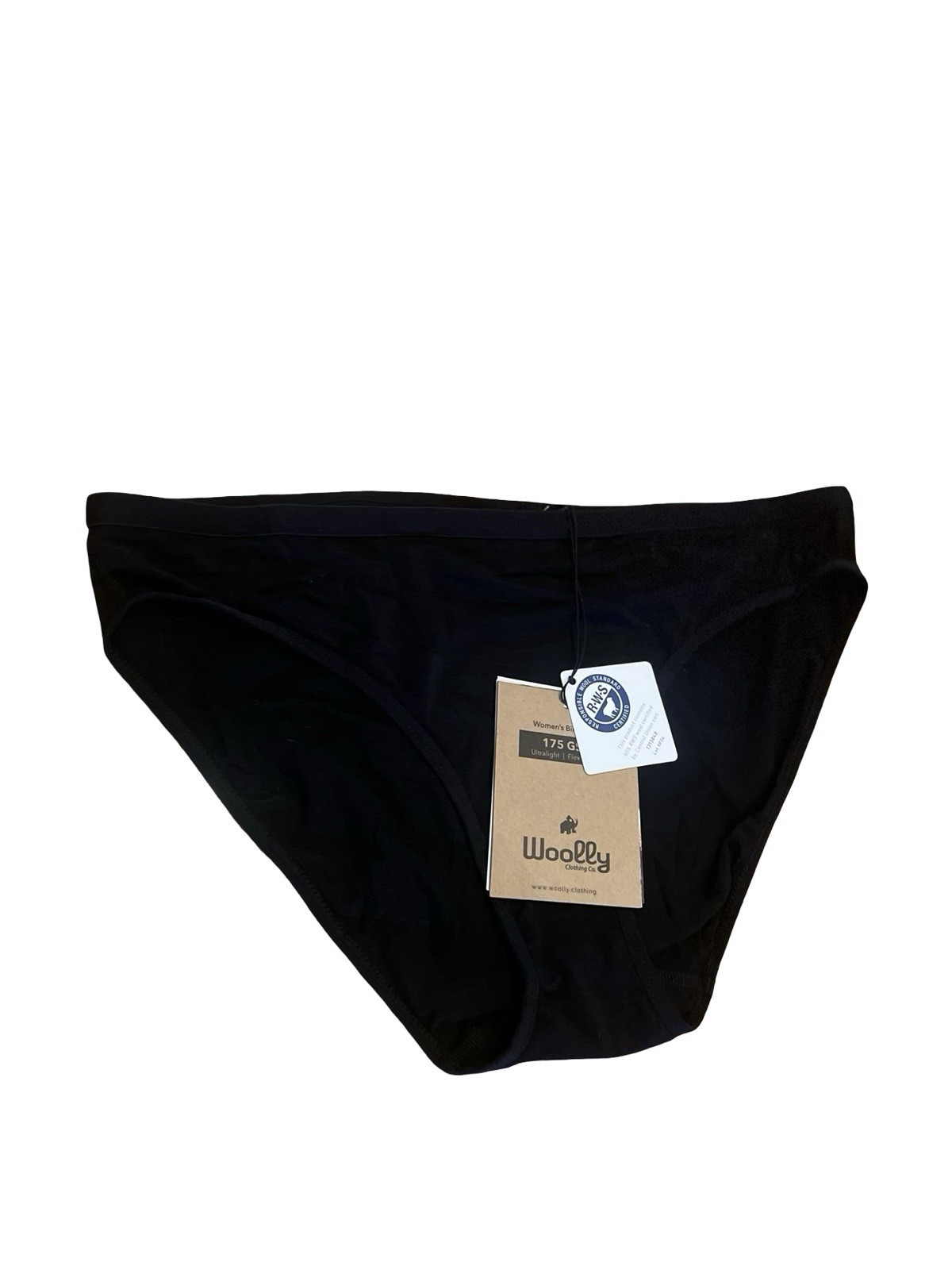 Woolly Black Everyday Flex Merino Bikini Brief Sz XL Underwear Panties Wool Gorp