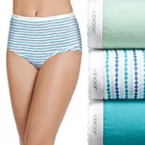 Jockey Classic Comfort 100% Cotton Style 9483 Brief Pantie 3 Pack Size 9 XXL NWT