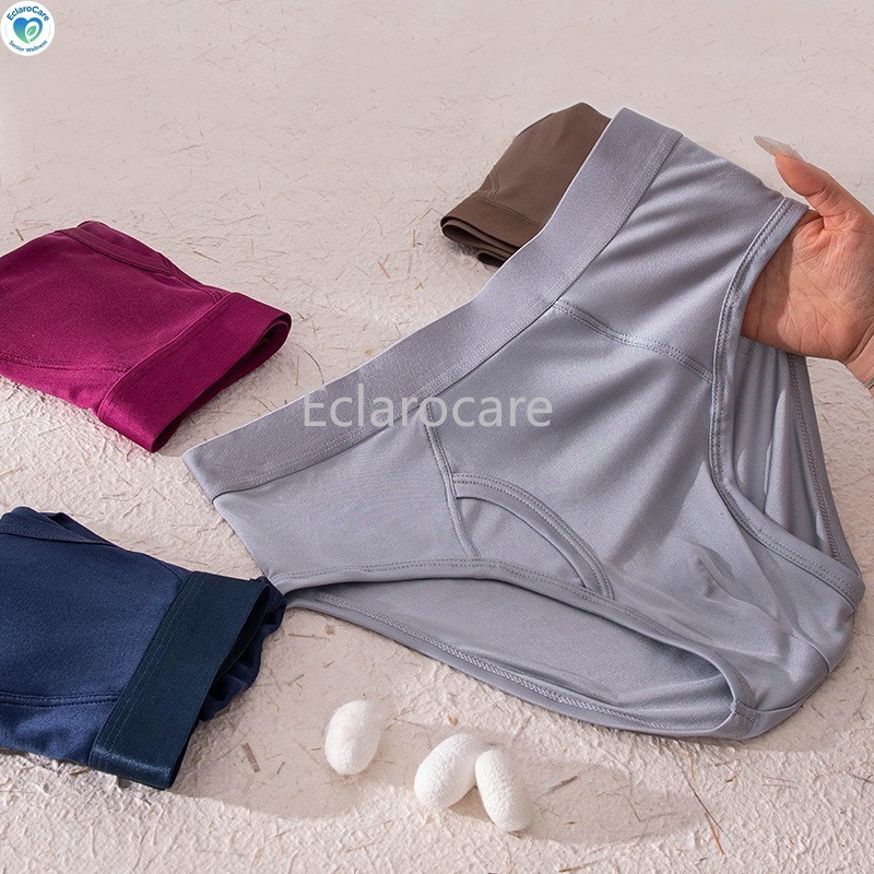 Men’s Briefs U-Shaped Antibacterial Mulberry Silk Double-Sided Knit Breathable