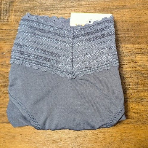 WARNER’S NO MUFFIN TOP LACE HIPSTER PANTIES Women’s Medium/ M 6 Blue Granite NWT