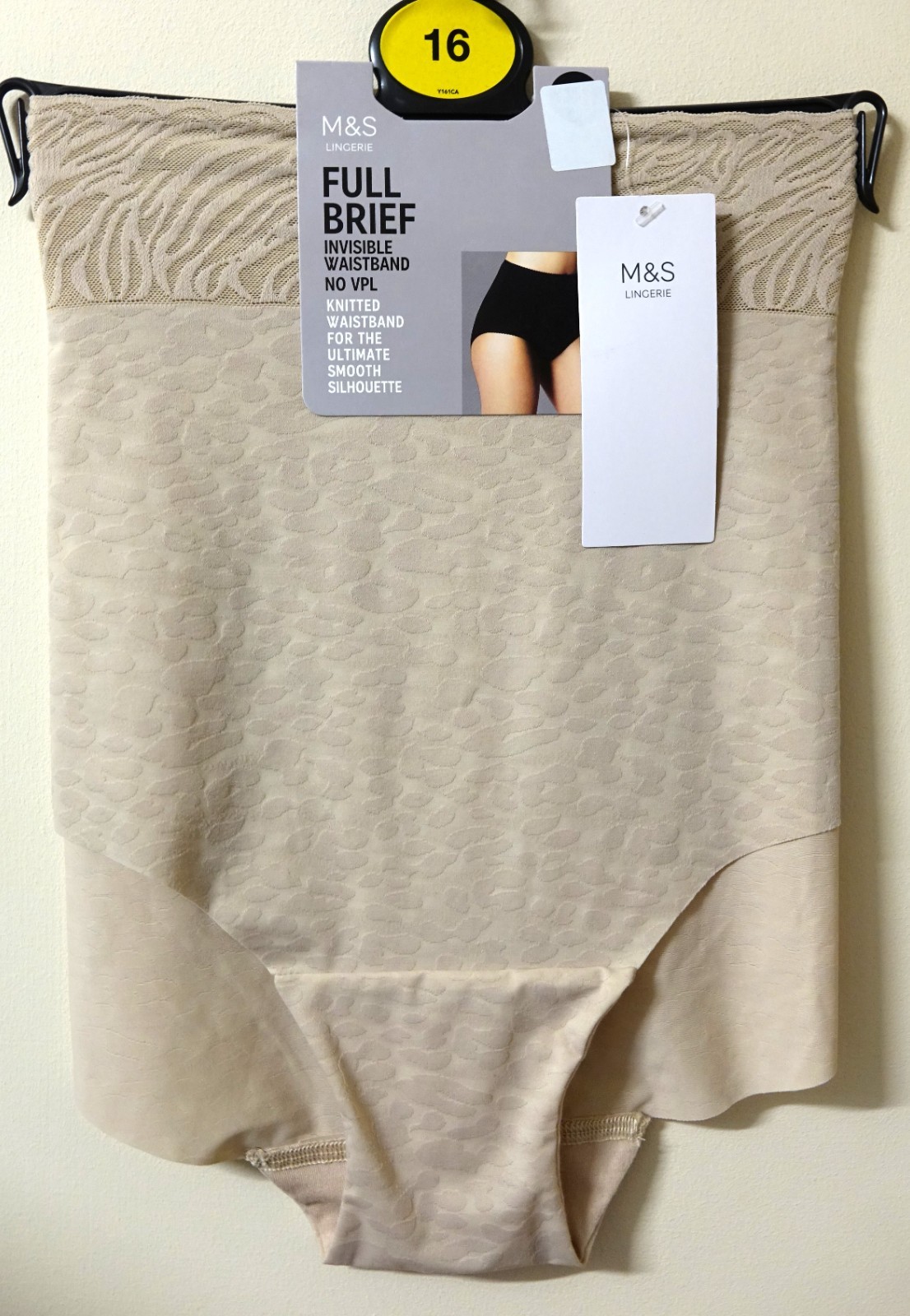 LADIES M&S FULL BRIEFS KNICKERS SIZE 16 INVISIBLE WAISTBAND NO VPL – BNWT