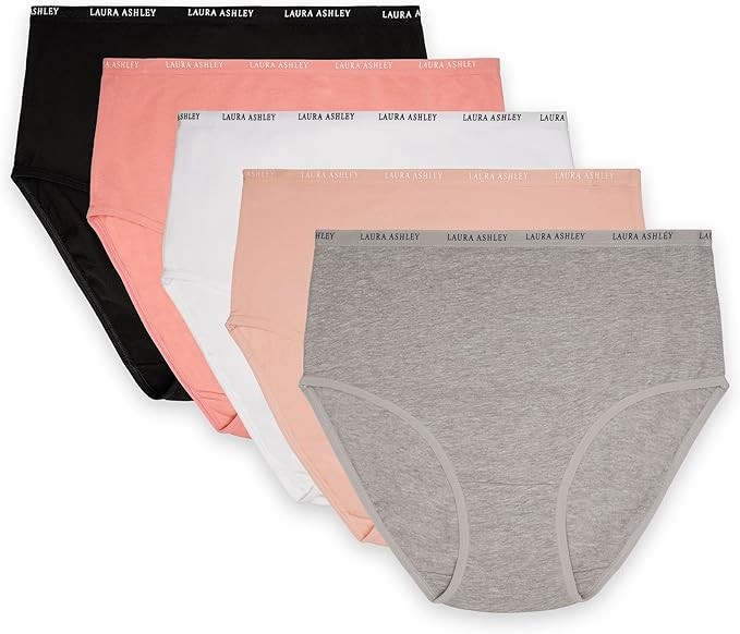 Laura Ashley Cotton Briefs 5-Pack Small
