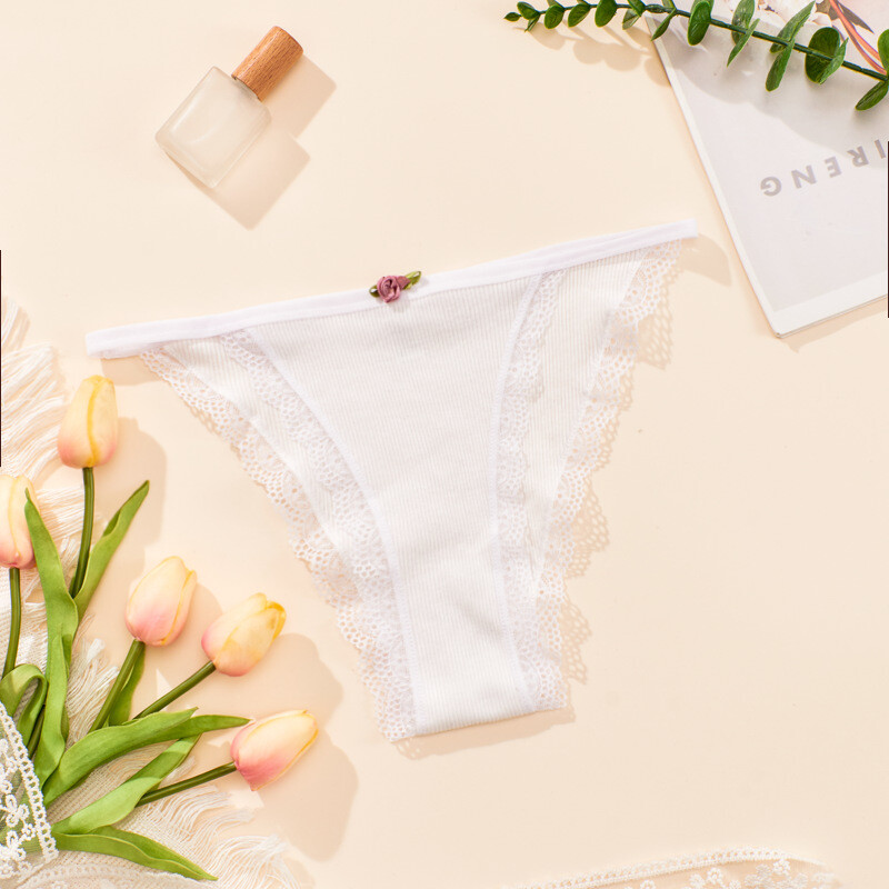 5 Pack Lot Sexy Thong Bikini Panties Women Lace Brief G-string Low Rise Lingerie