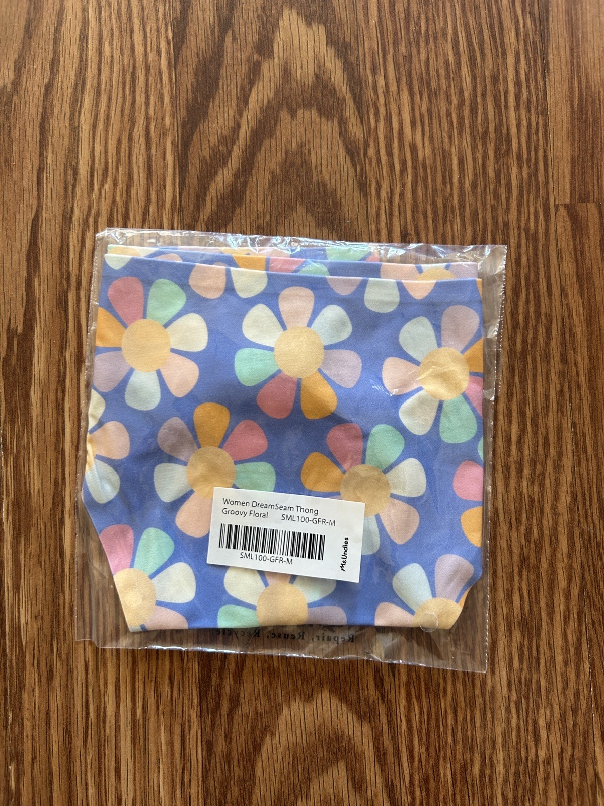 MeUndies Seamless Thong Groovy Floral Medium