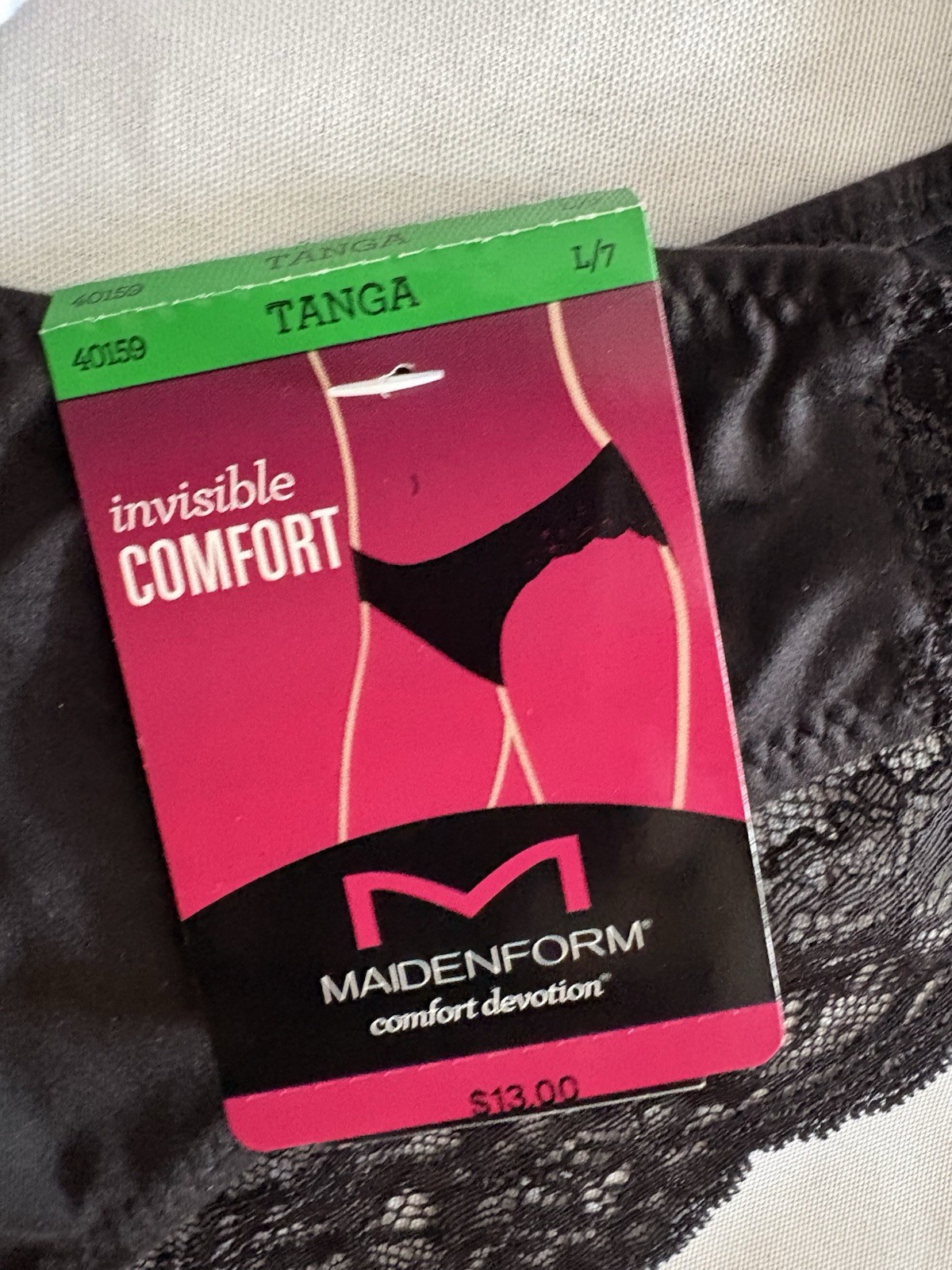 NEW Maidenform Tanga Panties Lace 40159 Maidenform Panty 2 Pair Women’s Large 7