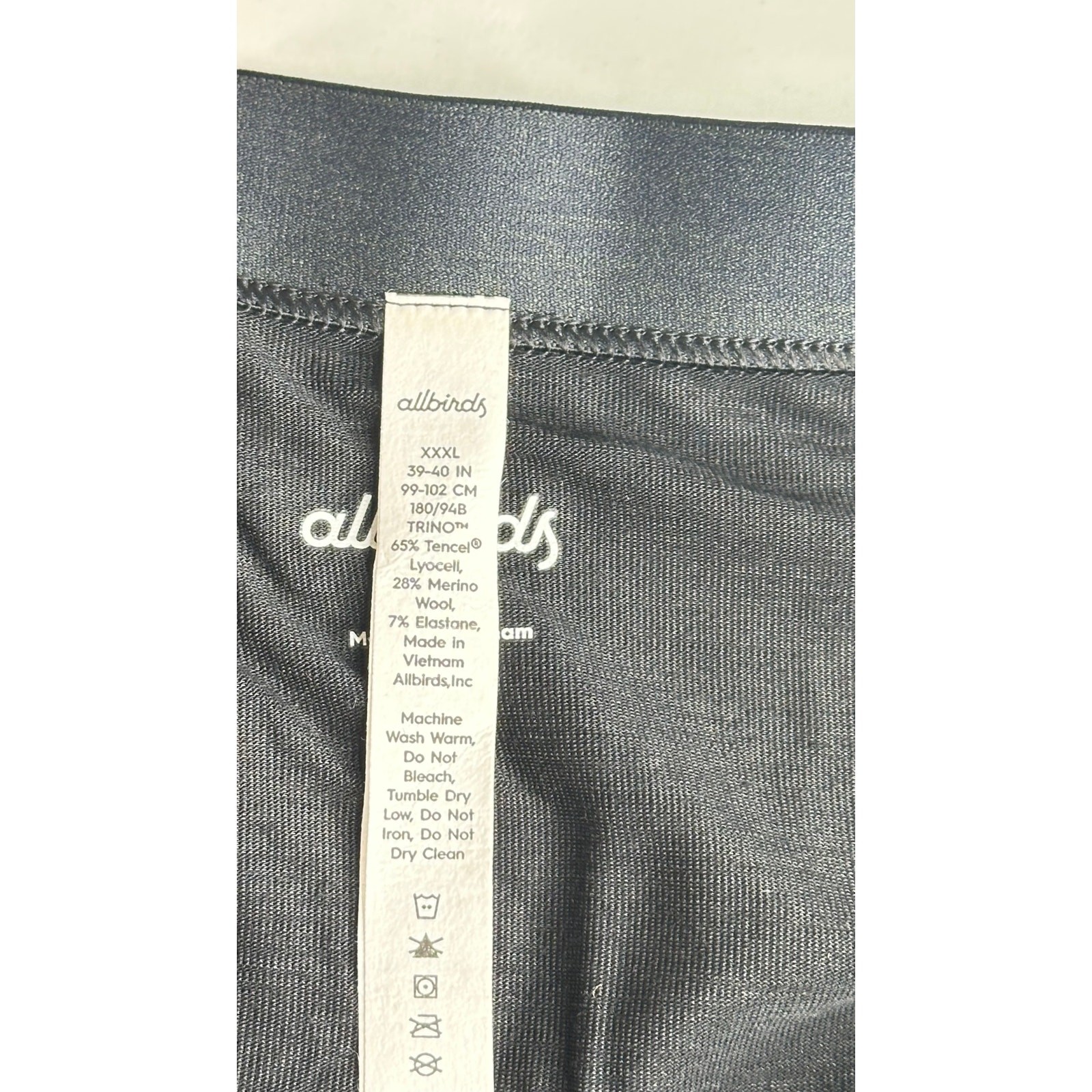 Allbirds Trino Shortie Panty True Black 3XL Rare Discontinued Merino Tree Blend