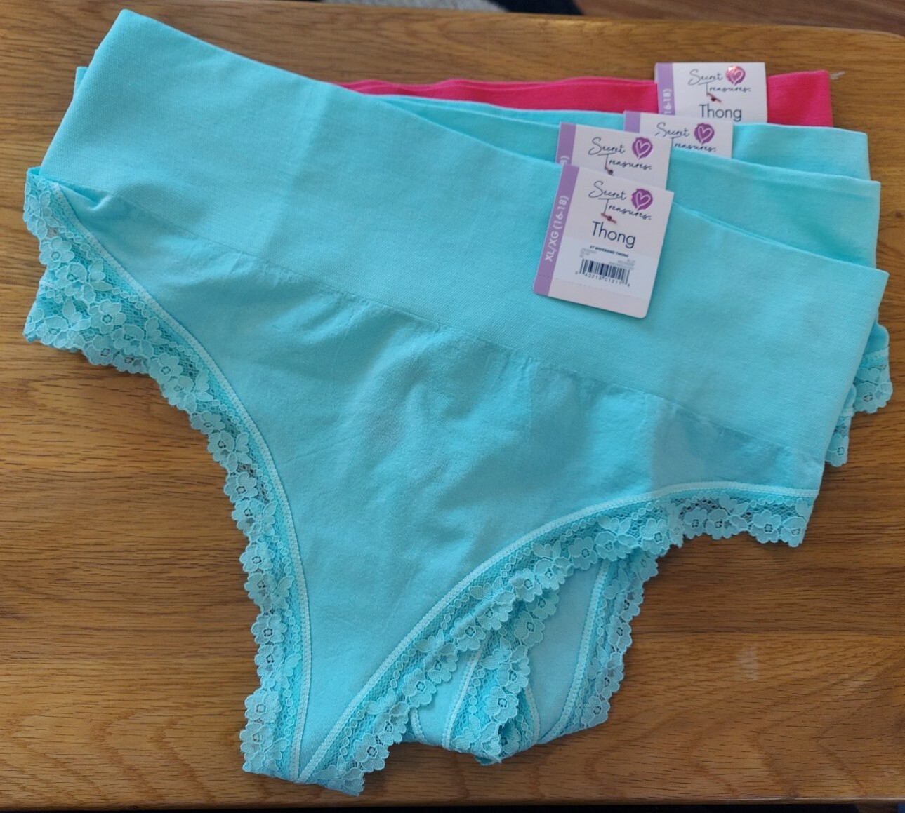 4 Secret Treasures Wideband or Nylon Thongs Size XXL 20/2X-3X/XL16-18/S4-6/XS0-2