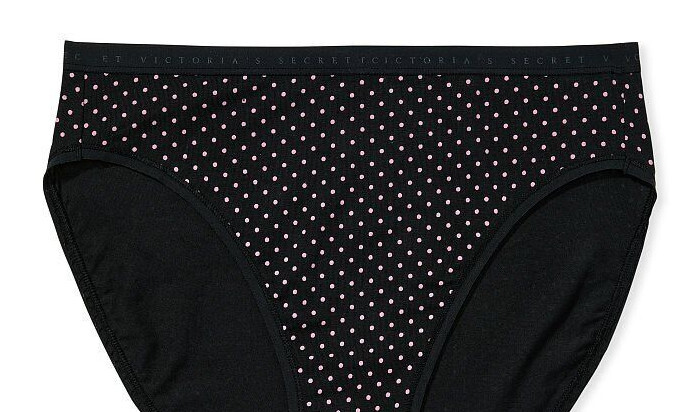 M L XL XXL Black Pink Dot Cotton Victorias Secret HighLeg Waist Brief Pantie