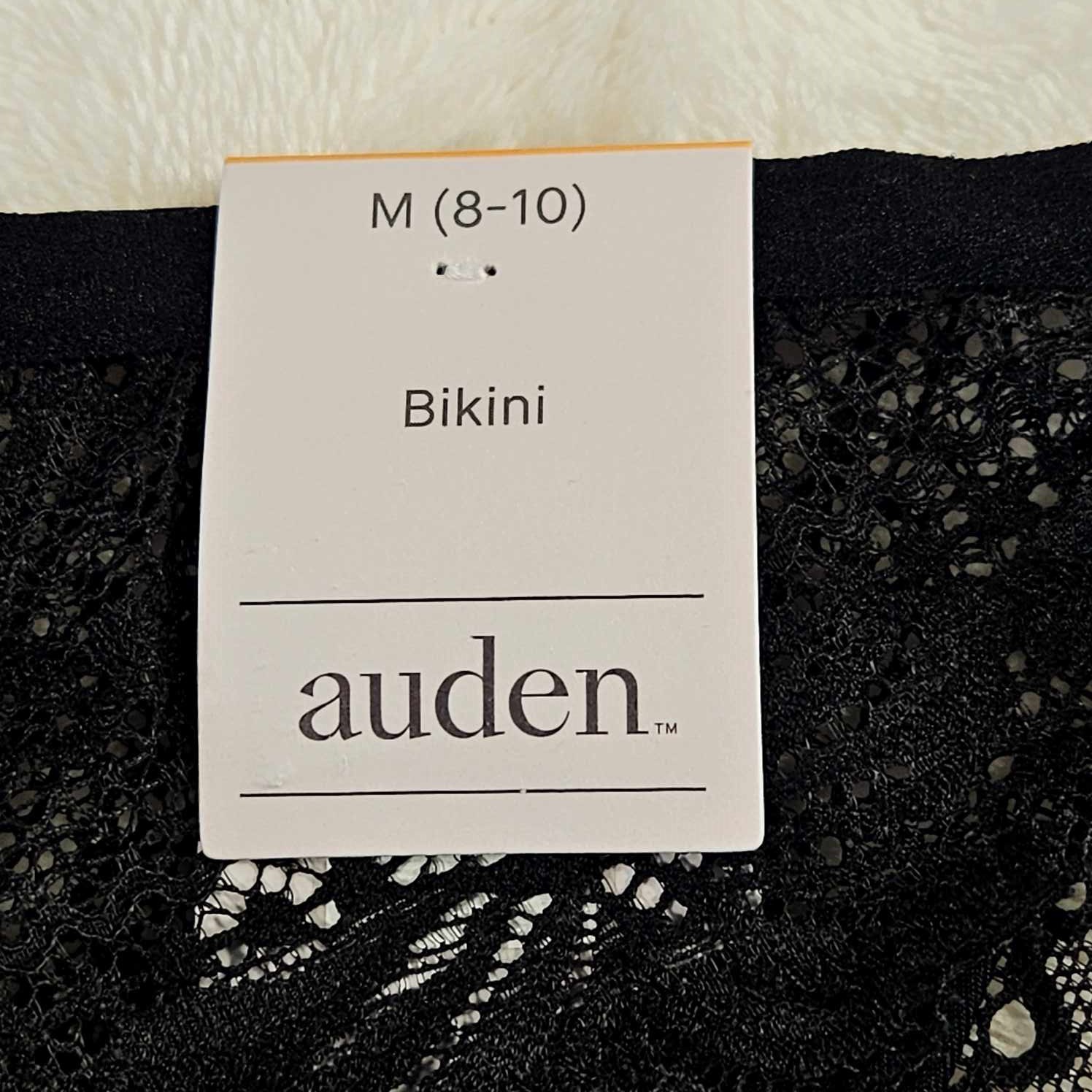 Auden 6pk Strappy Lace and Micro Bikini Underwear Womens Medium Stretch Black