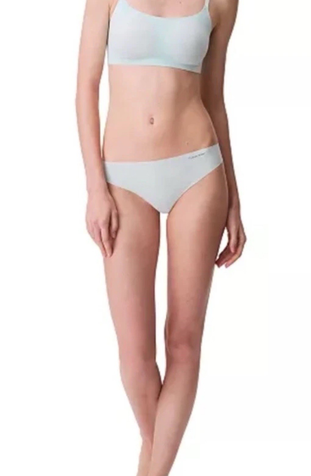 Calvin Klein Invisibles Solid Thong Panty Jade SZ Small Bikini.